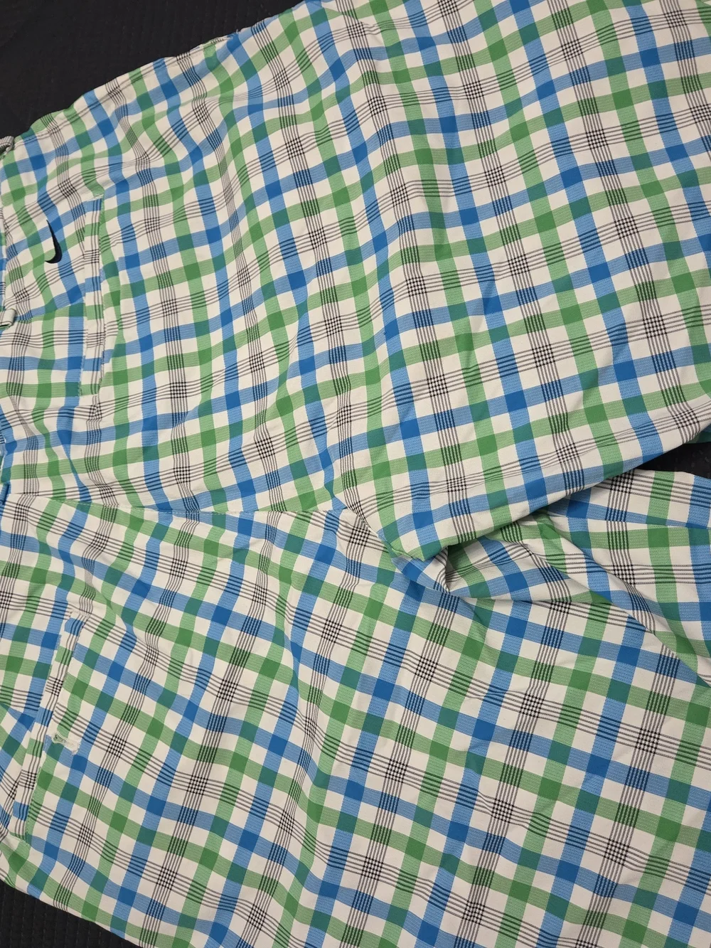 Men's Green & Blue Plaid Golf Shorts - Unbranded
